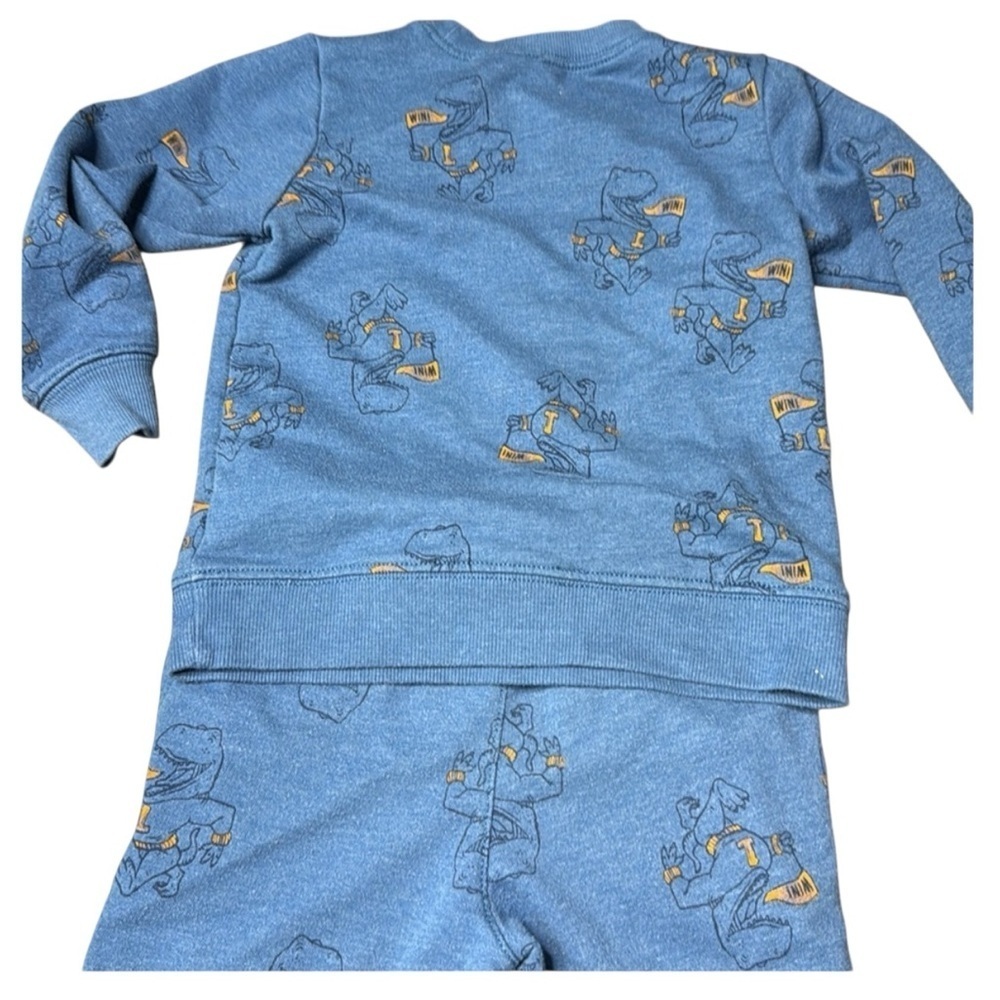 Blue Dinosaur Print Sweatshirt and Pants Set - Picture 6 of 8